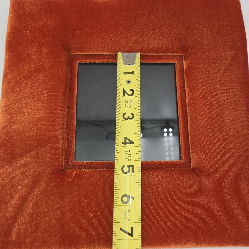 Vintage Orange Velvet Picture Frame 5